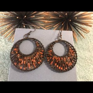 Handmade *wire/beaded* Earrings// Summer vibes